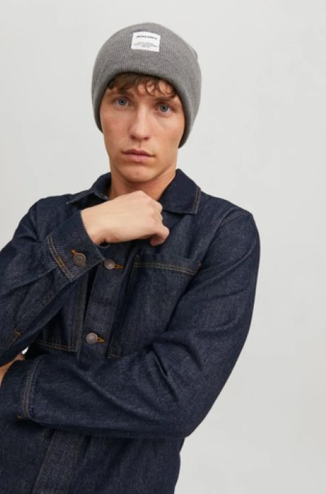 Шапка LONG KNIT BEANIE Grey