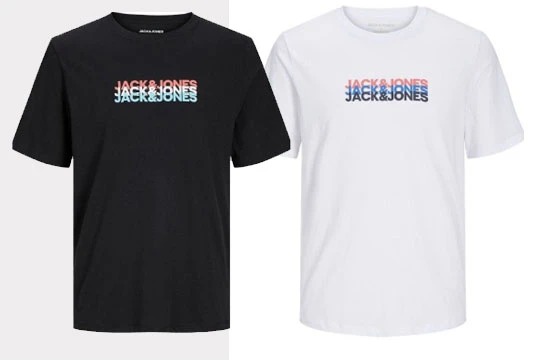 Jack and Jones тениски - черна и бяла